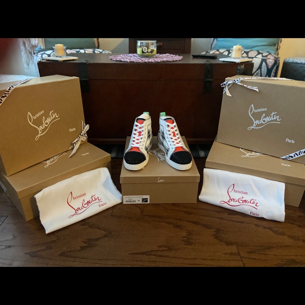 NWT size 40.5 high top Christian Louboutin sneakers high top come w/ everything